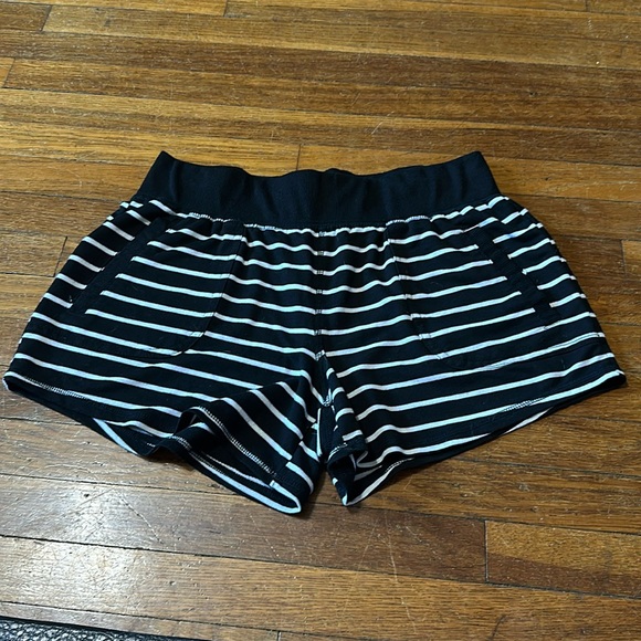 Athletic Works Pants - Women’s Striped Lounge Shorts, Lg (12/14)